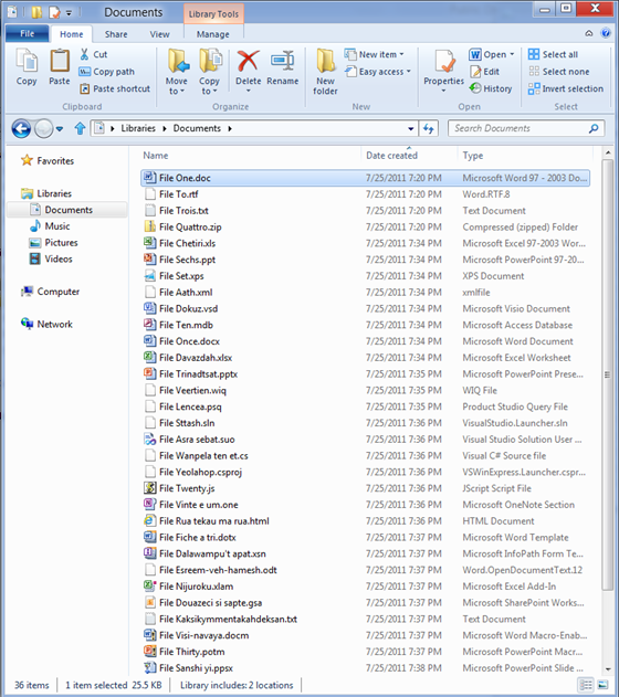 Windows Explorer in "Windows 8"
