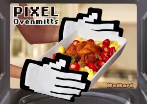 Pixel Ovenmitts from JustMustard.com